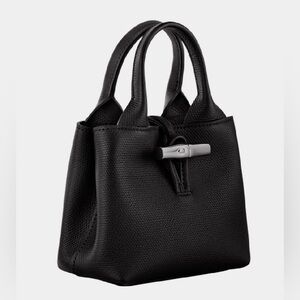 Long Champ LE ROSEAU XS Grained Cowhide Handbag in Black